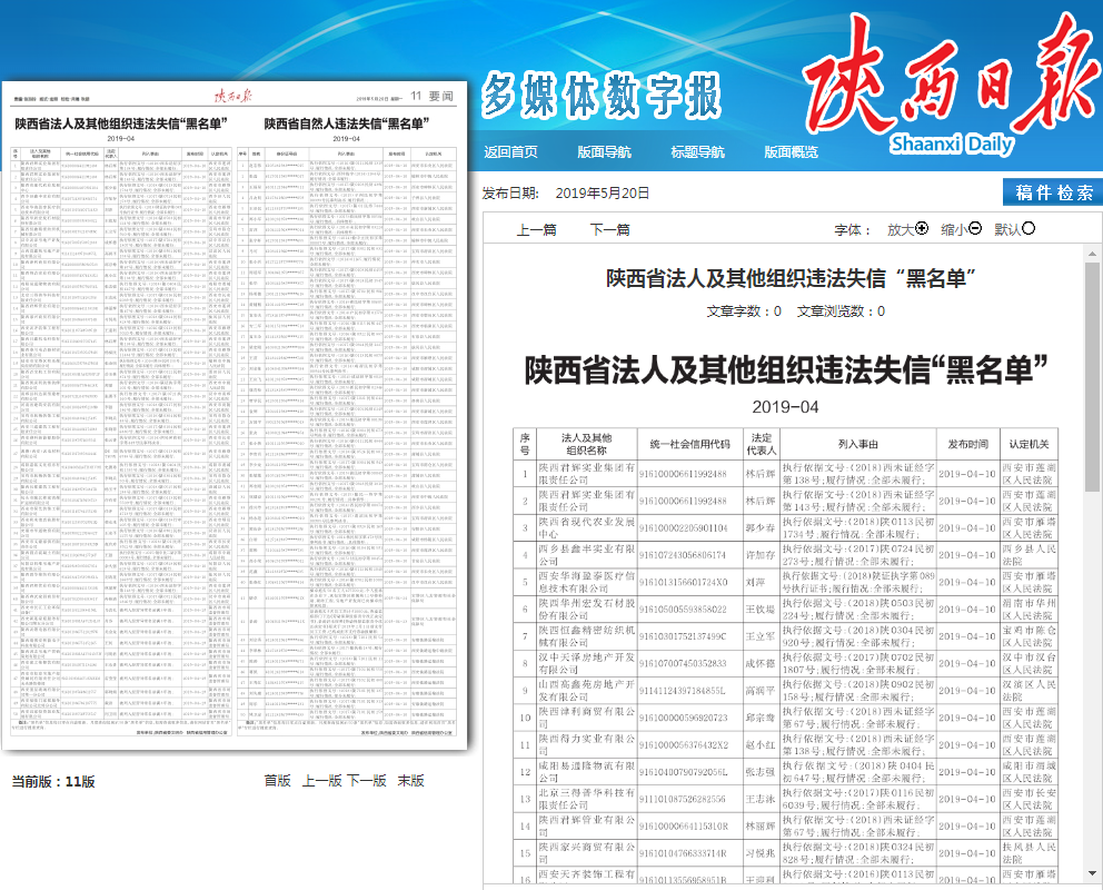陕西失信现象,背景、事件与影响
