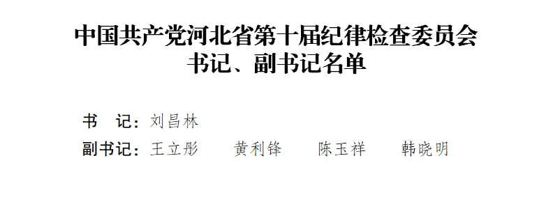 河北省纪检委最新名单,河北省纪检委最新名单