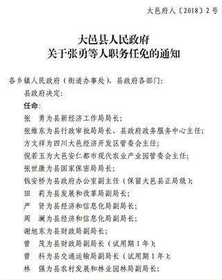 成都干部最新任命公示及人事调整动态